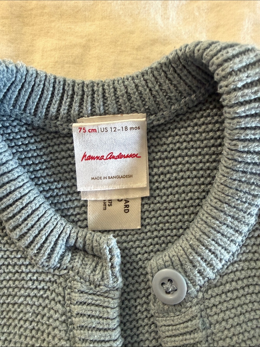 Hanna Andersson baby blue knit cardigan - Picture 2 of 4